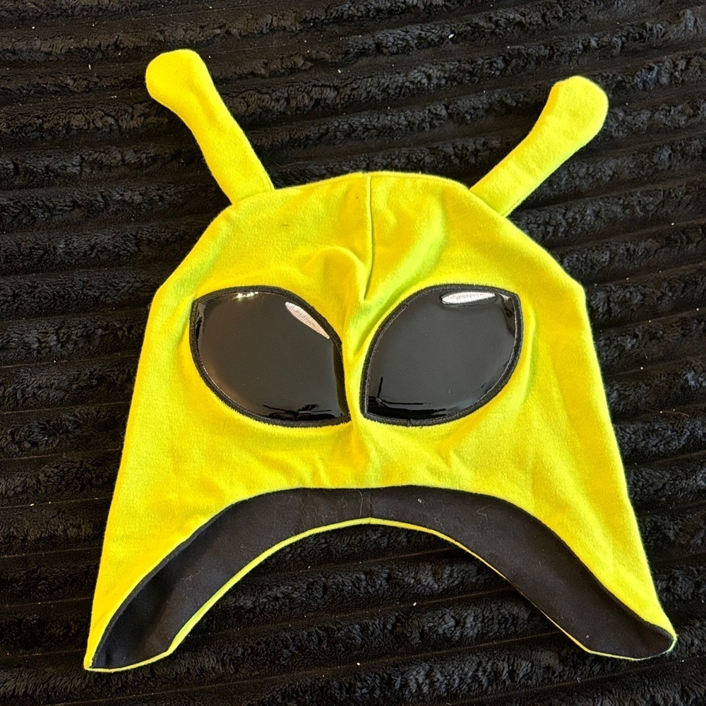 Target Kids Alien Costume Hat - Neon Yellow and Black